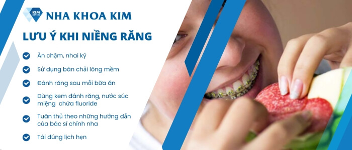 Lưu ý khi ăn uống trong quá trình niềng răng