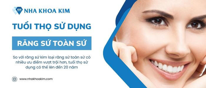 Tuổi thọ sử dụng của răng sứ toàn sứ