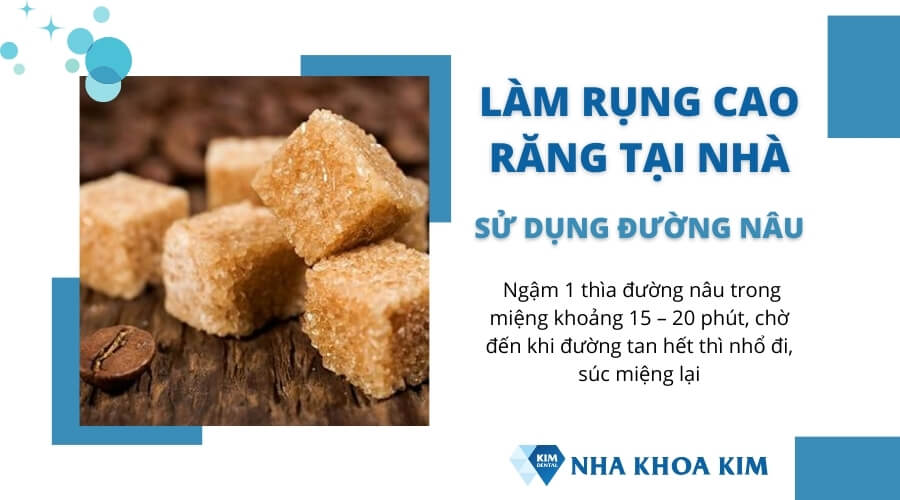 Cách làm rụng cao răng bằng đường nâu