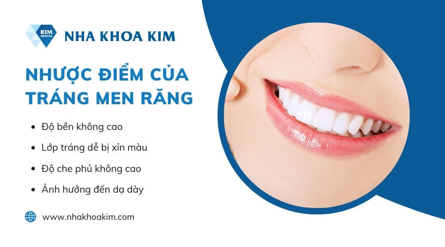 Nhược điểm của tráng men răng