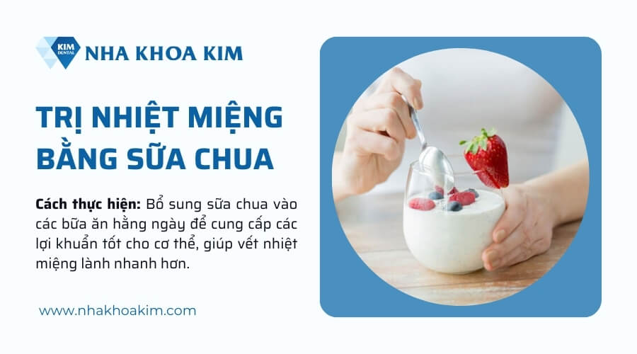 Mẹo trị nhiệt miệng bằng sữa chua