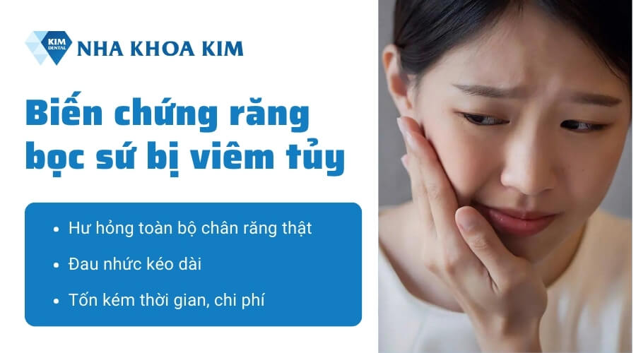 Răng bọc sứ viêm tủy có nguy hiểm không?