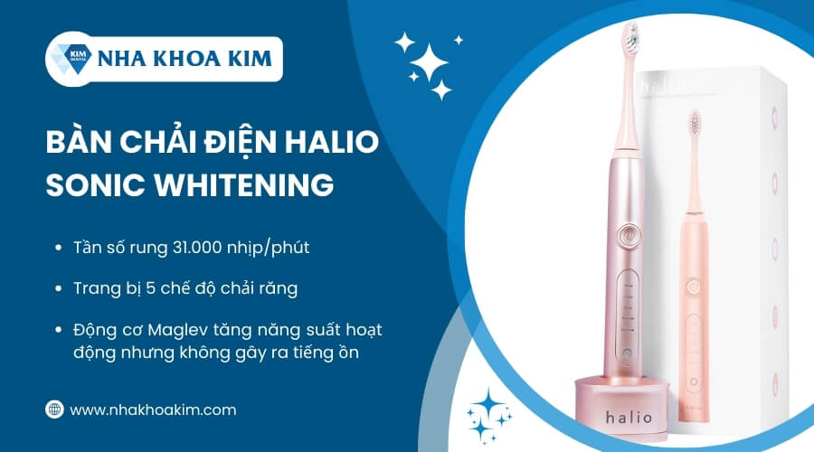 Bàn chải điện Halio Sonic Whitening Electric Toothbrush