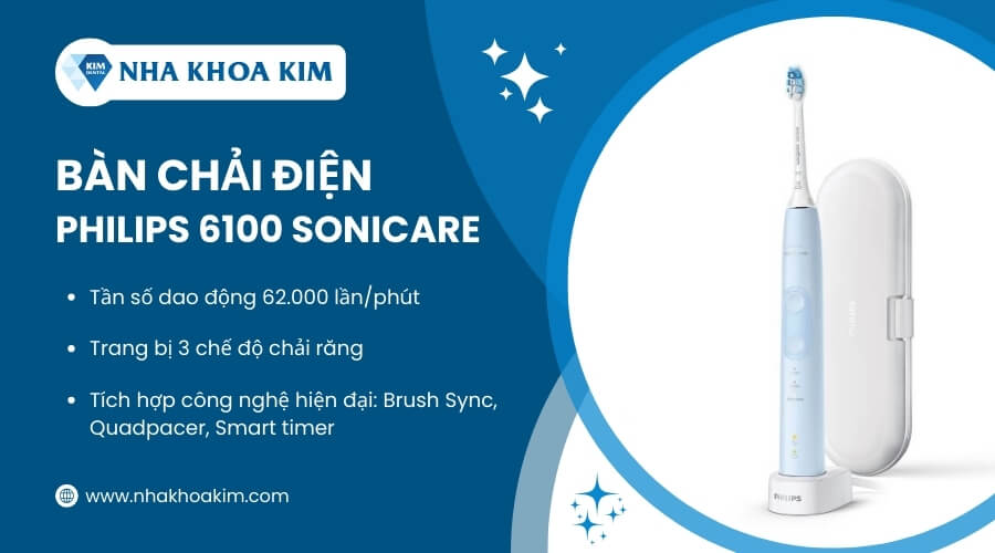 Bàn chải điện Philips 6100 Sonicare Protective Clean