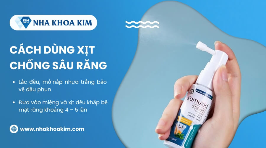 Hướng dẫn cách dùng xịt chống sâu răng