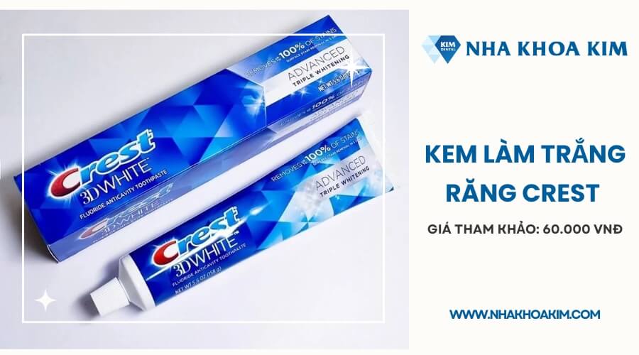 Kem làm trắng răng Crest 3D White Mỹ