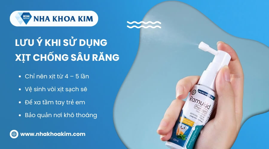 Một vài lưu ý khi sử dụng xịt chống sâu răng