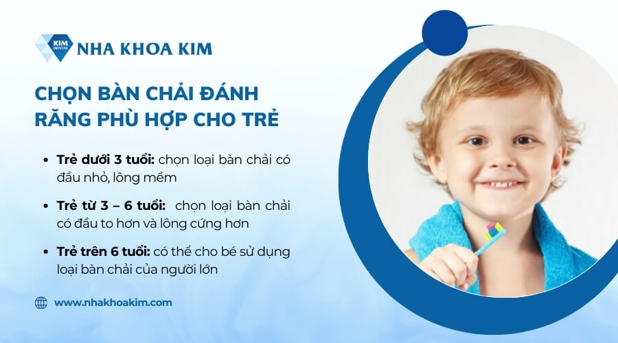 Cách chọn bàn chải đánh răng phù hợp cho trẻ