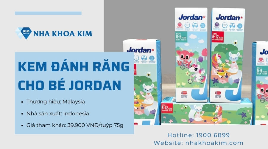 Kem đánh răng cho bé Jordan