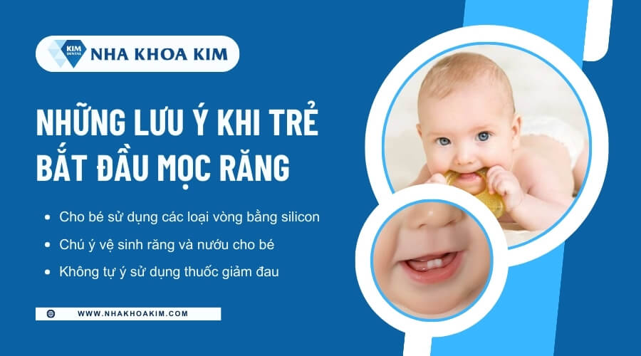 Những lưu ý khi trẻ bắt đầu mọc răng