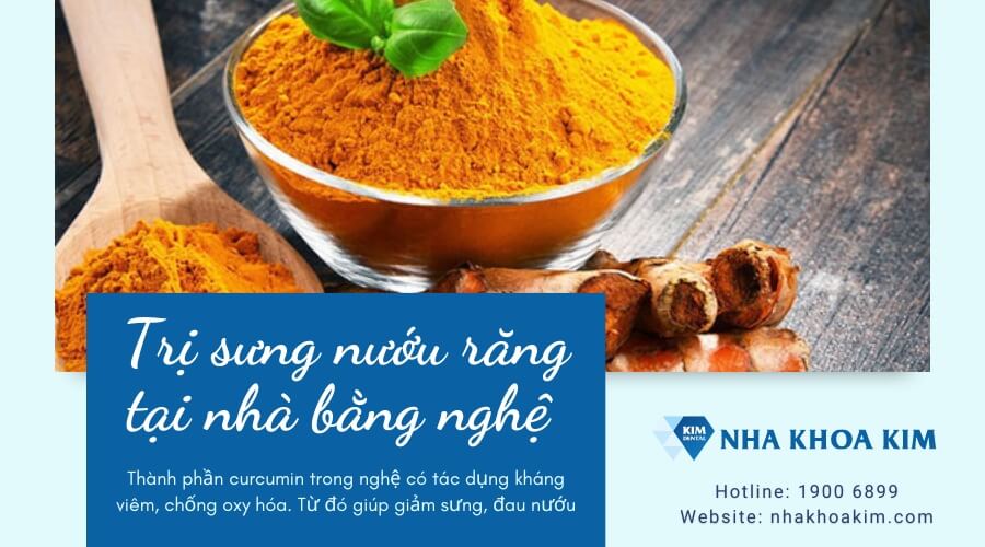 Trị sưng nướu răng tại nhà bằng nghệ