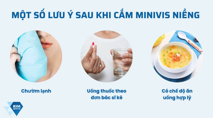 Lưu ý sau khi cắm minivis niềng răng