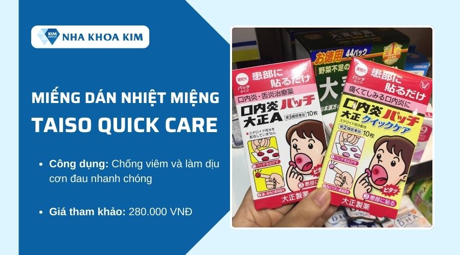 Miếng dán nhiệt miệng Taiso Quick Care