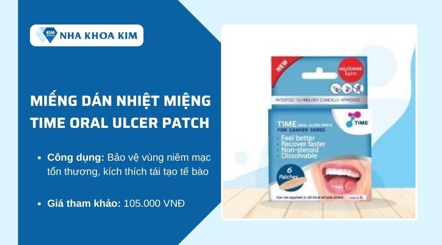 Miếng dán nhiệt miệng Time Oral Ulcer Patch