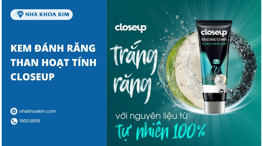 Kem đánh răng than hoạt tính Closeup