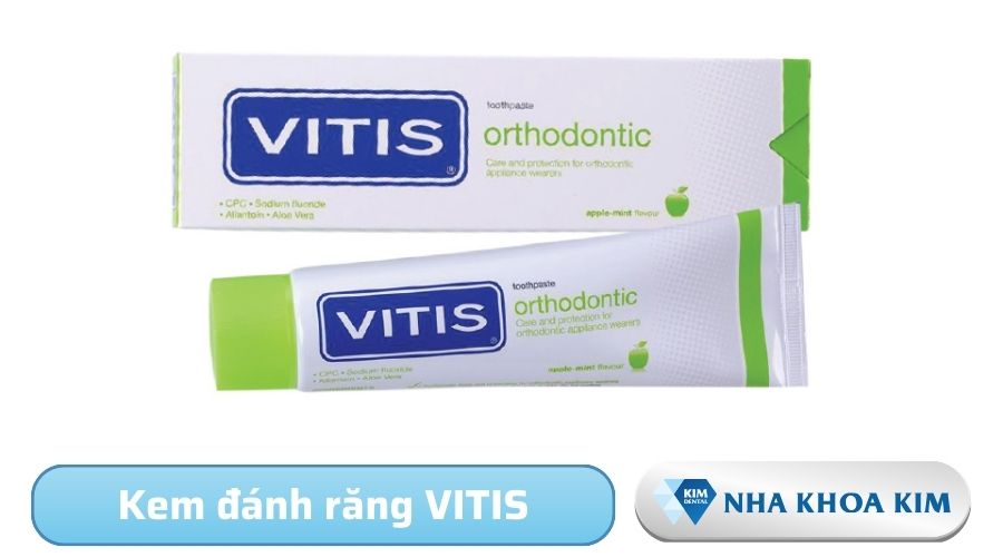 Kem đánh răng VITIS chuyên dùng khi niềng răng