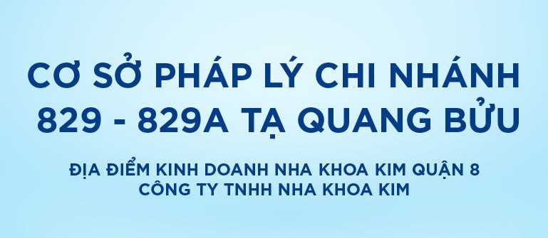 [Top Banner Mobile] Bảo vệ: Cơ sở pháp lý địa điểm kinh doanh Nha Khoa Kim Quận 8 – Công ty TNHH Nha Khoa Kim