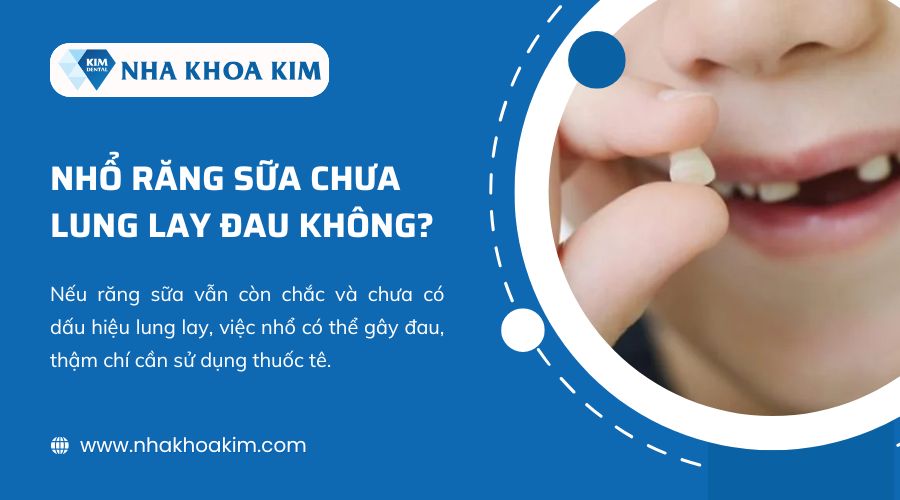Nhổ răng sữa chưa lung lay có đau không?