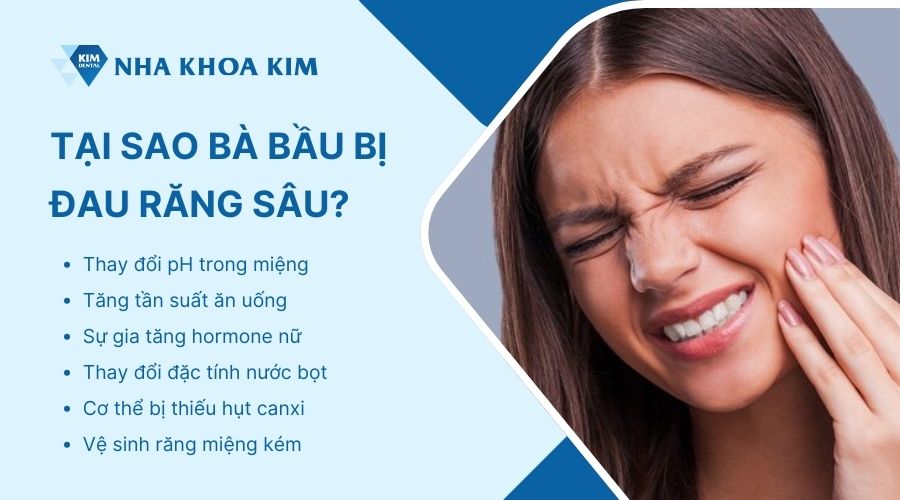 tại sao bà bầu lại bị đau răng sâu
