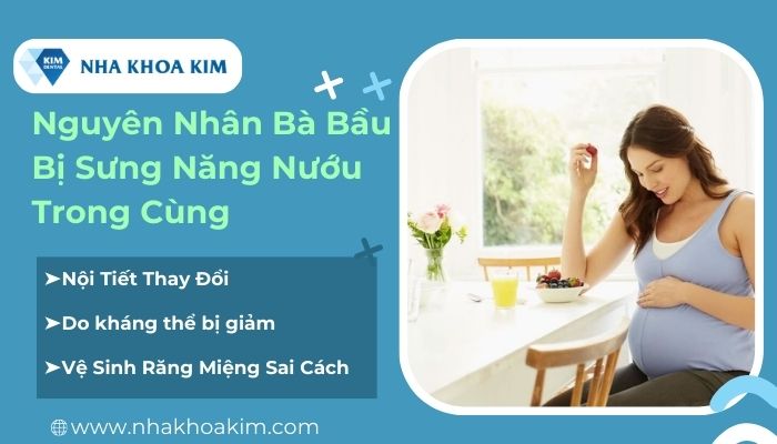 nguyên nhan bà bầu bị sưng nướu răng trong cùng