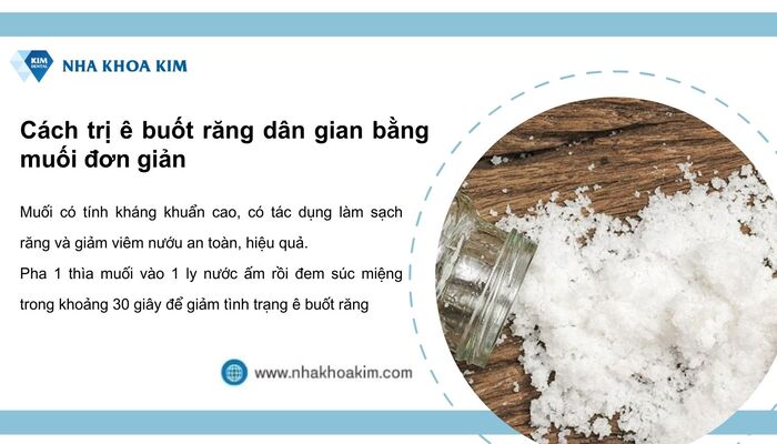 cách chữa răng ê buốt bằng muối