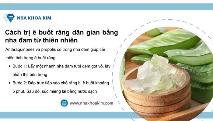 Cách trị ê buốt răng dân gian bằng nha đam