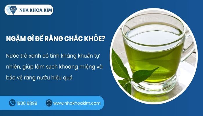 Ngậm nước trà xanh giúp răng khỏe