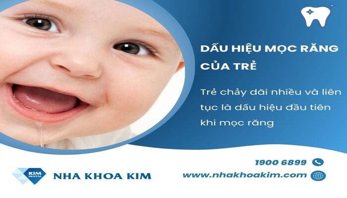 dấu hiệu chảy nhiều nước dãi ở trẻ mọc răng sớm