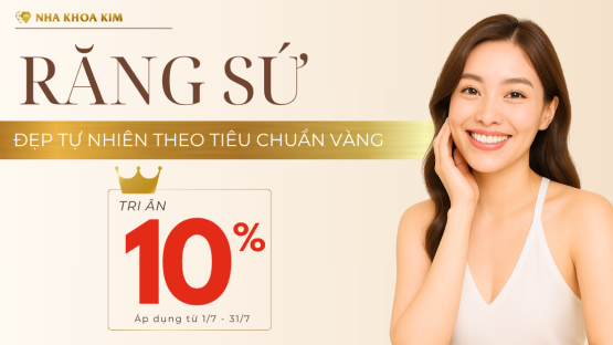 Tri ân 10% dịch vụ Răng sứ thẩm mỹ