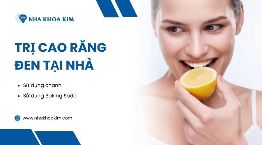 trị cao răng bị xỉn màu đen
