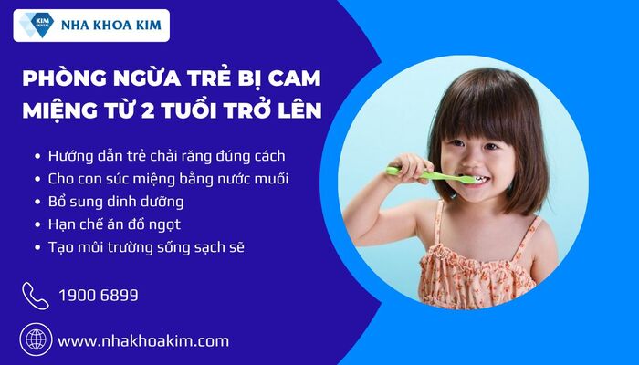 phòng ngừa trẻ bị cam miệng từ 2 tuổi