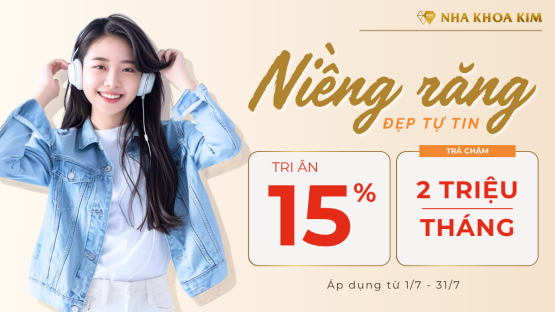 Tri ân 15% dịch vụ Niềng răng mắc cài