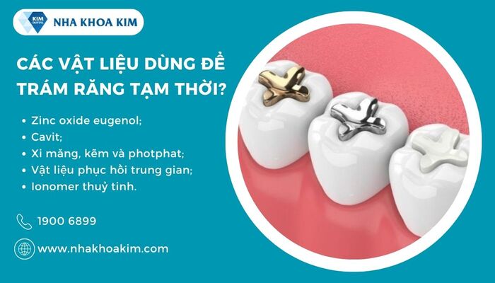 Các vật liệu dùng để trám răng tạm thời