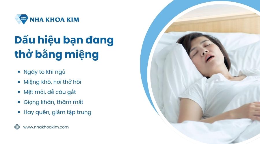 dấu hiệu nhận biết khi ngủ há miệng