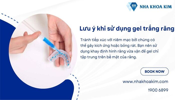 Lưu ý khi sử dụng gel làm trắng tại nhà