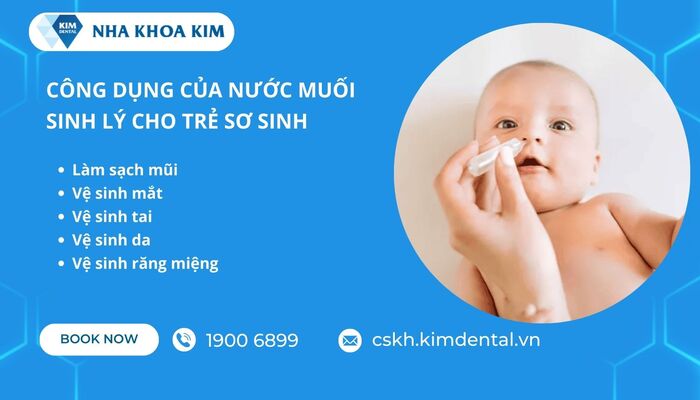công dụng của nước muối sinh lý cho trẻ sơ sinh