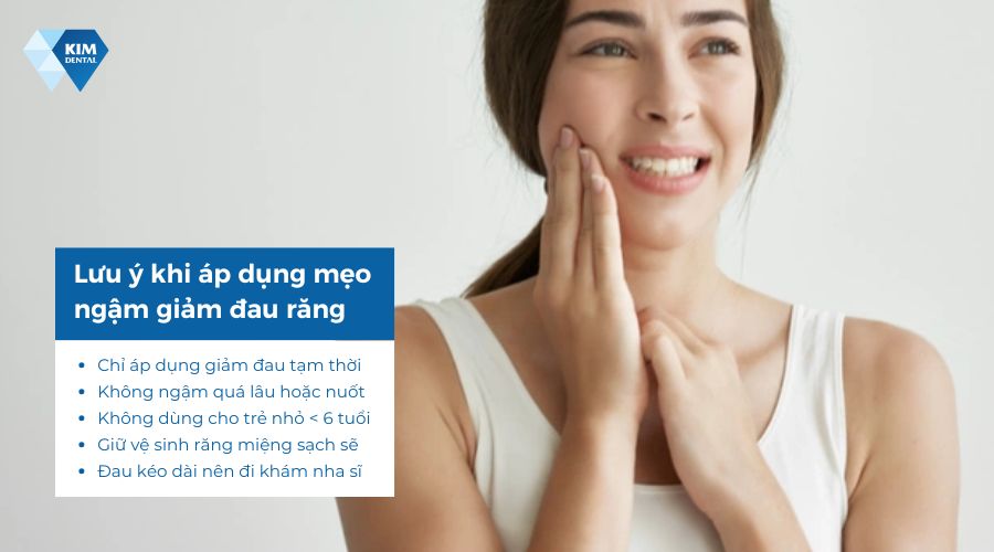 lưu ý khi ngậm thuốc giảm đau răng