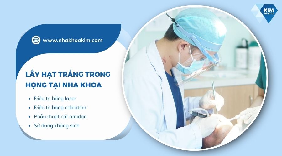 Cách lấy hạt trắng trong họng tại nha khoa