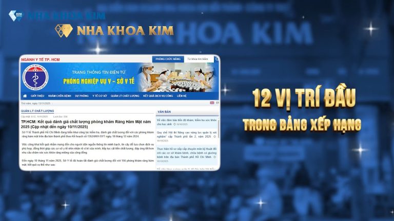 Nha Khoa Kim Chiếm Trọn 12 Vị Trí Dẫn Đầu Bảng Xếp Hạng Chất Lượng Của Sở Y Tế
