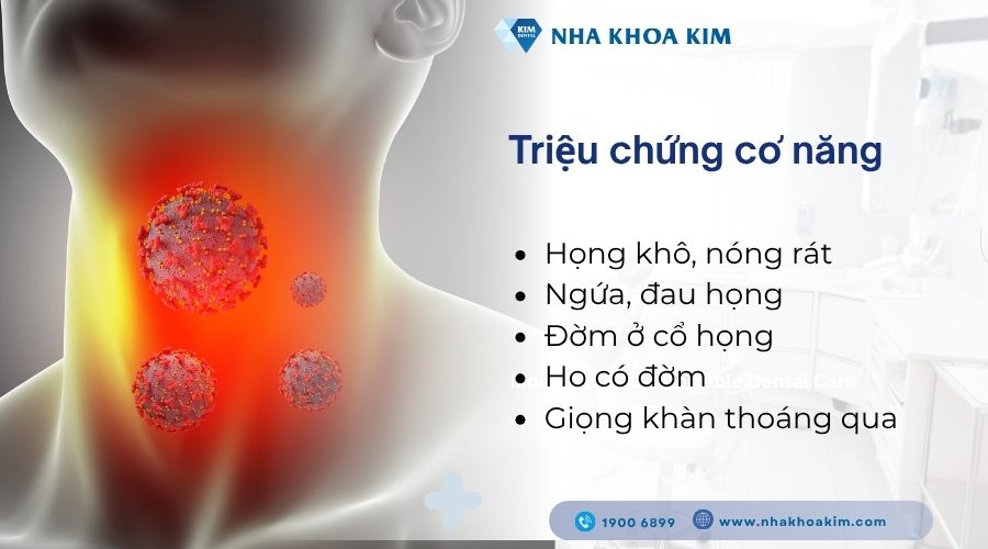 Triệu chứng cơ năng dấu hiệu của bệnh viêm họng mãn tính