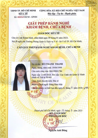 Certificate BS BÙI THANH THANH