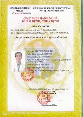 Certificate BS HỒ TRẦN MINH THI