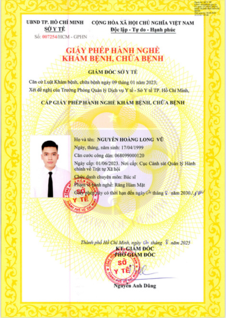 Certificate BS NGUYỄN HOÀNG LONG VŨ