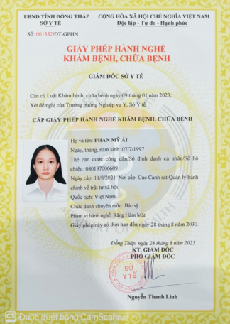 Certificate BS PHAN MỸ ÁI