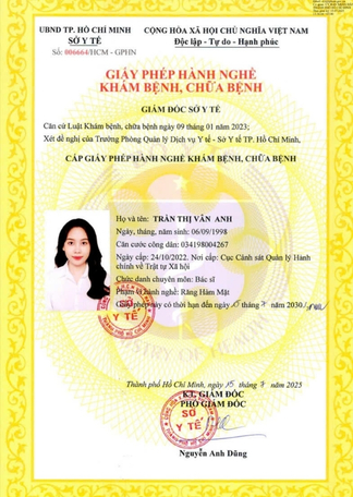 Certificate BS TRẦN THỊ VÂN ANH