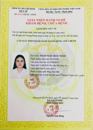 Chứng chỉ hành nghề BS PHẠM NGỌC BÍCH TRÂM