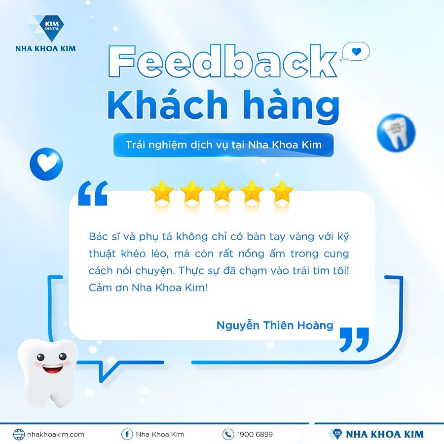 Đánh giá từ khách hàng về dịch vụ của Nha Khoa Kim