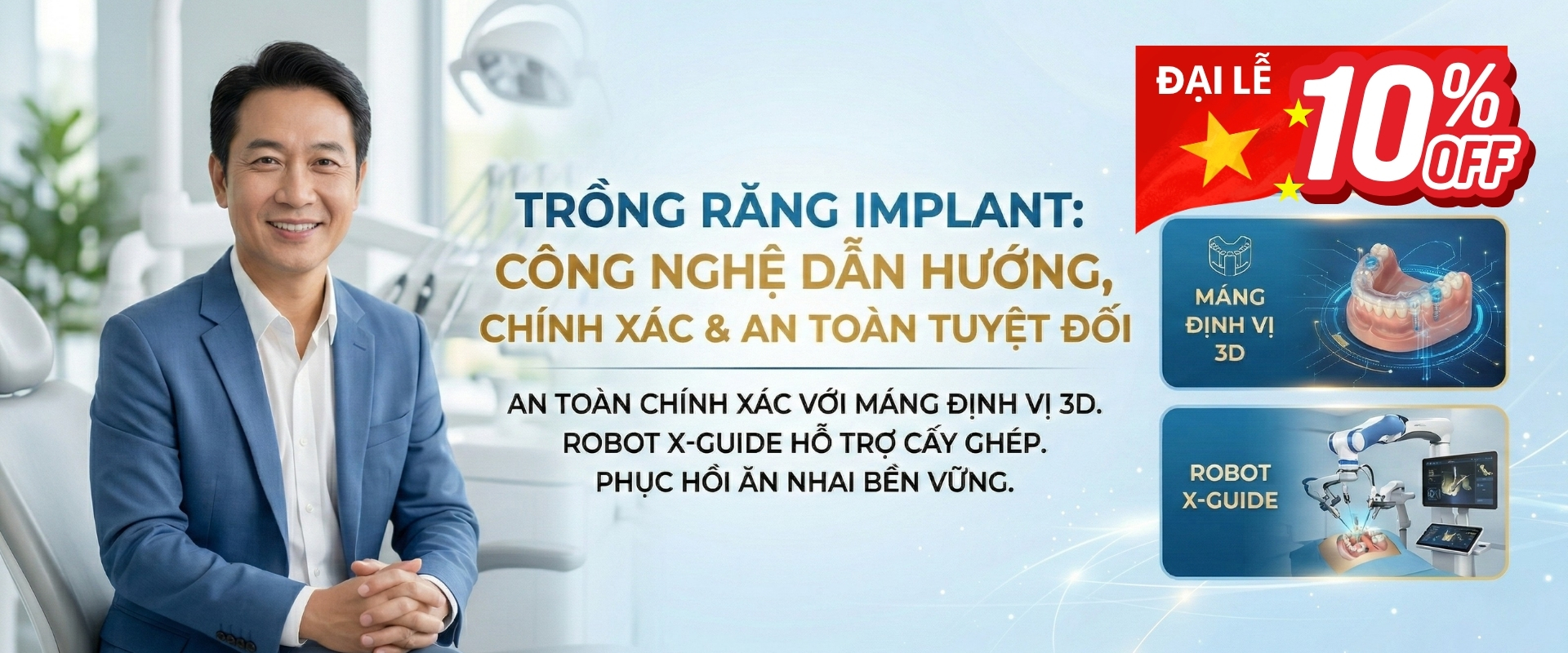 Tri ân 10% dịch vụ trồng răng implant